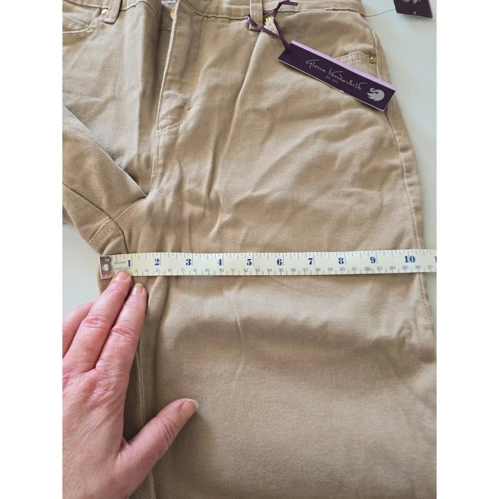 Gloria Vanderbilt Amanda Slimming Tapered Leg Jeans Latte‎ Tan Womens Size 6 Avg